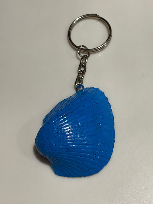 Blue seashell keychain π #1