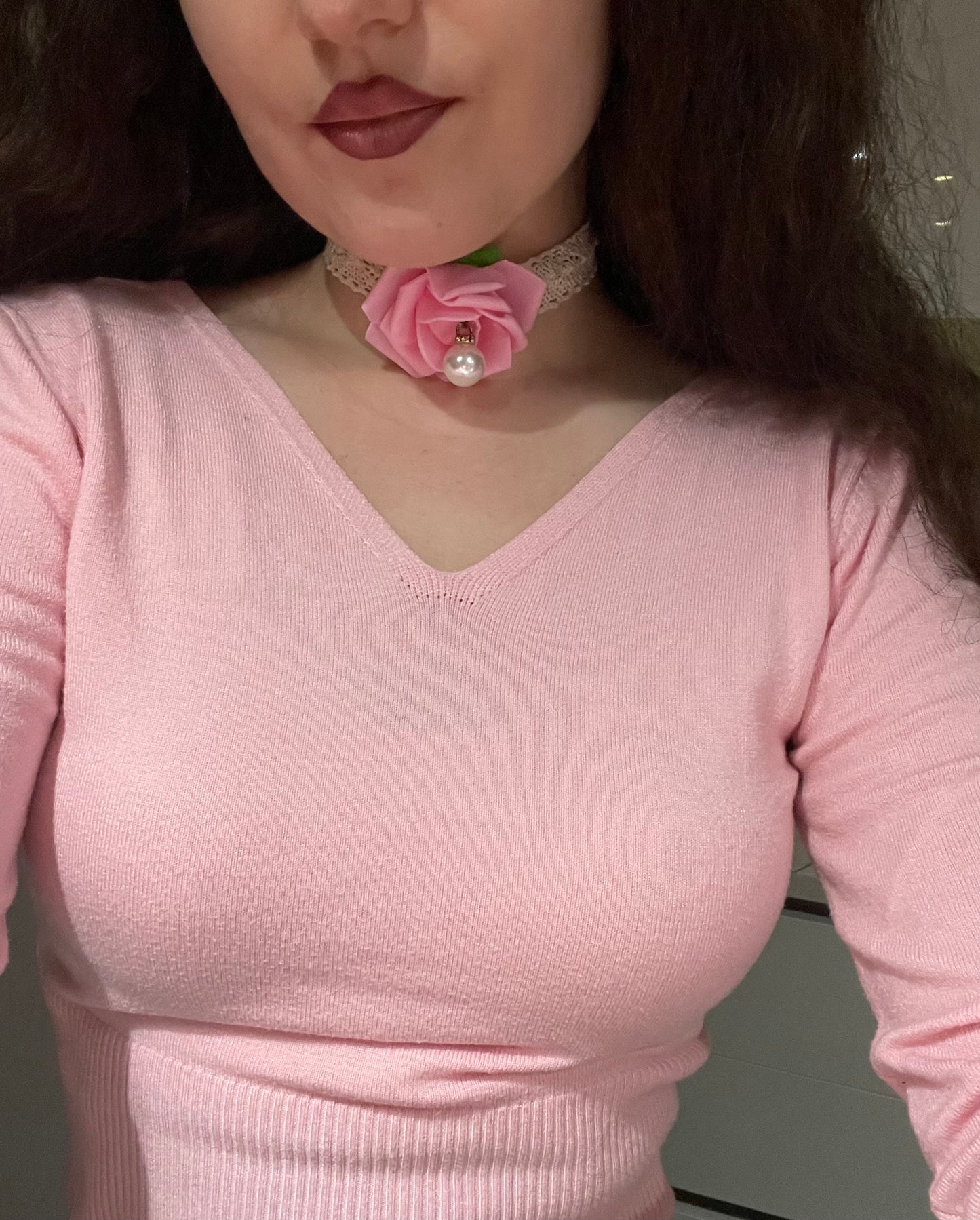 Rose and pearl choker ๐น๐