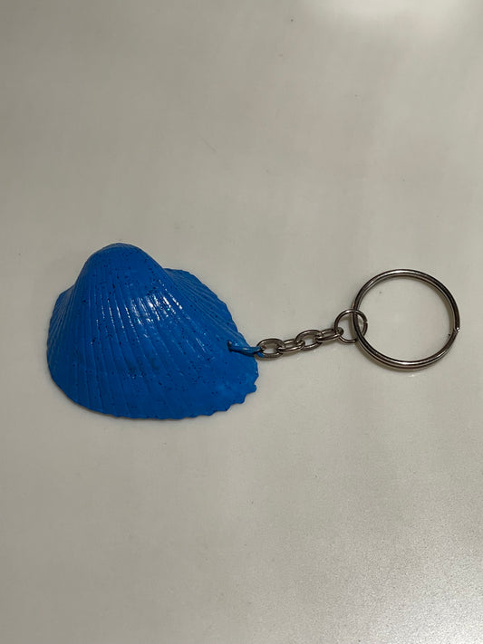 Blue seashell keychain π #1