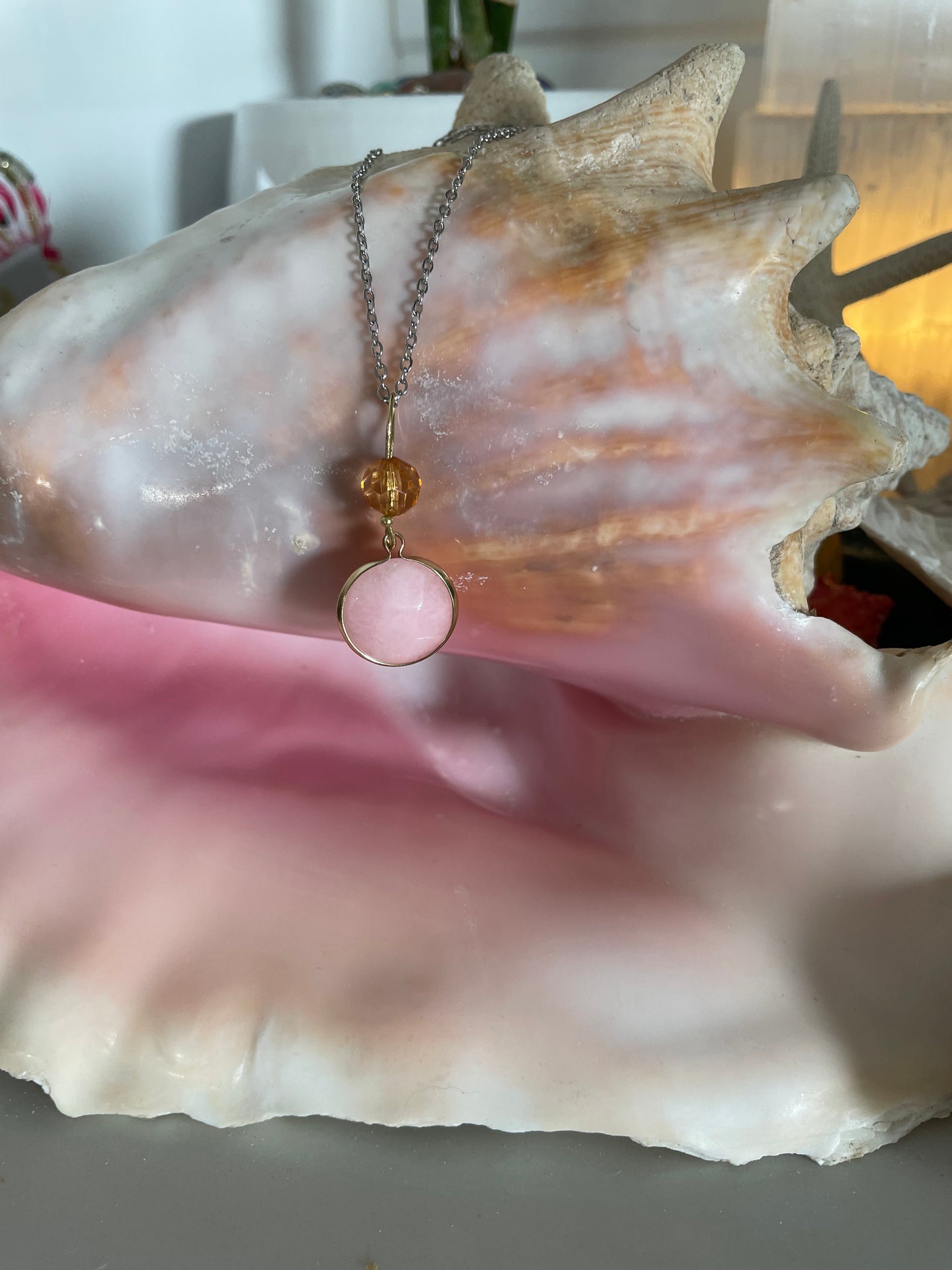 Rose quartz necklace 💖