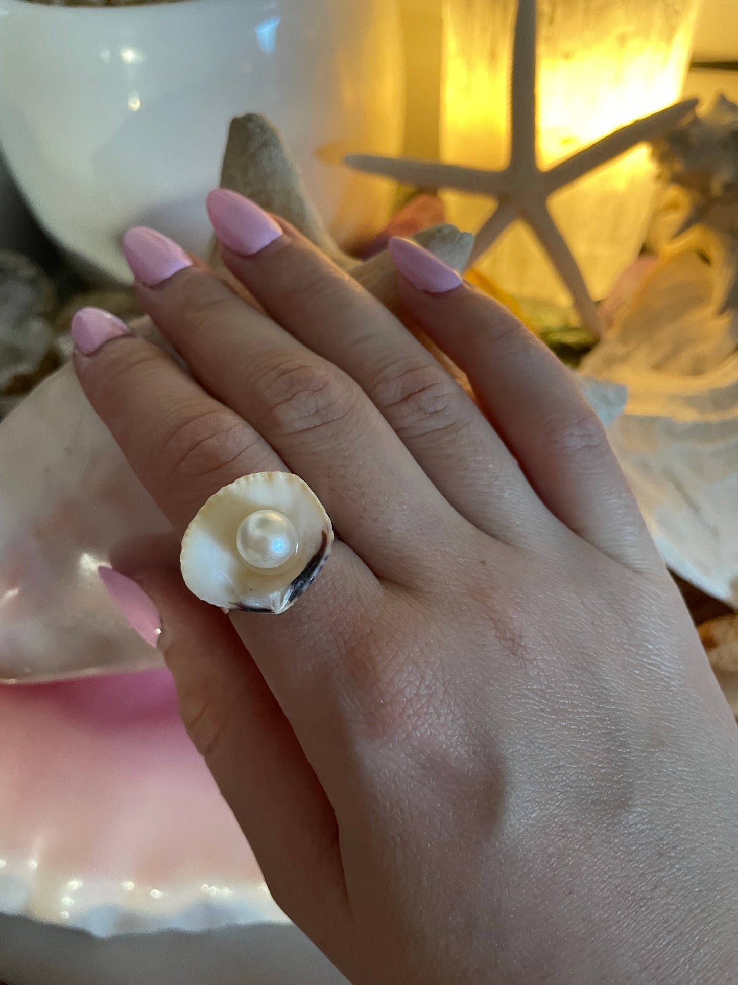 Shell and pearl ring #1 🐚✨