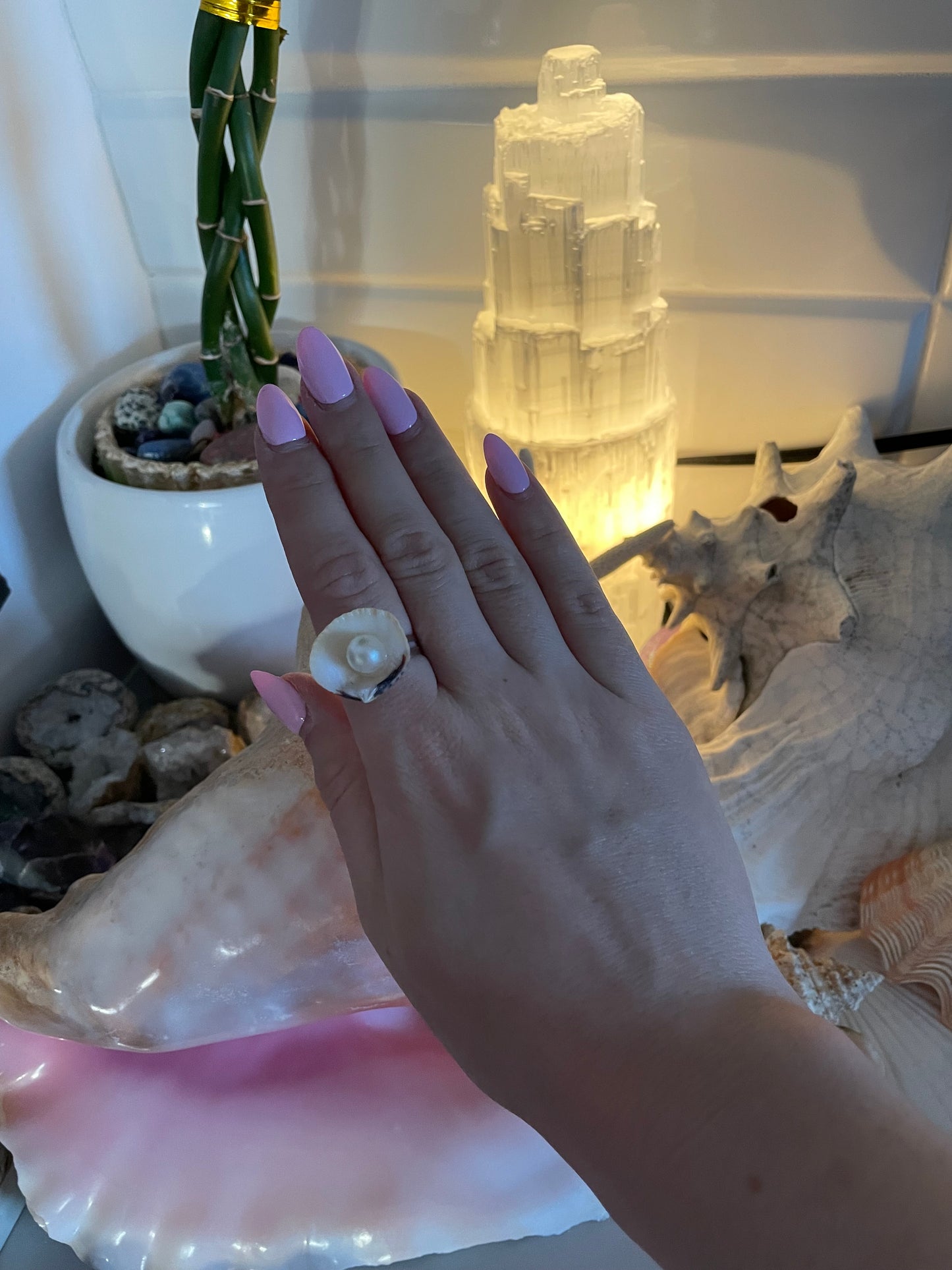 Shell and pearl ring #1 🐚✨